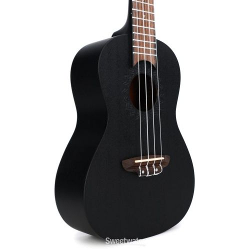  Luna Vintage Mahogany Concert Ukulele - Black Satin