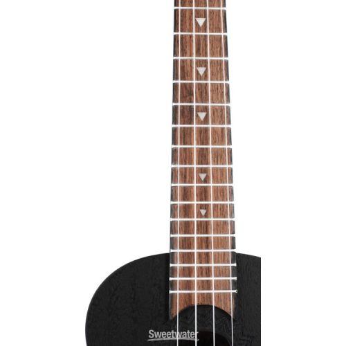  Luna Vintage Mahogany Concert Ukulele - Black Satin