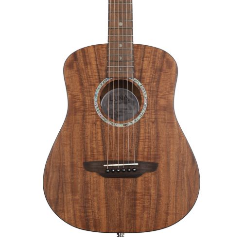  Luna Safari Koa Supreme Acoustic-Electric Guitar Essentials Bundle - Satin Natural