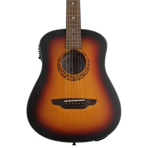  Luna Safari Tribal Travel Acoustic-Electric Guitar Essentials Bundle - Tobacco Sunburst Satin