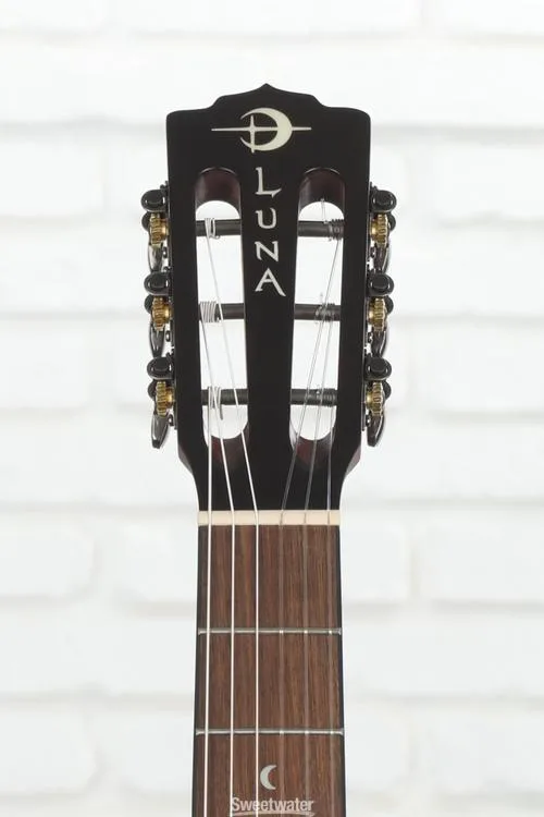  Luna Art Vintage Nylon String Acoustic-electric Guitar - Distressed Brown Burst