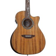 Luna Vineyard Koa Bevel Grand Auditiorium Acoustic-electric Guitar - Gloss Natural