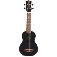 Luna Vintage Mahogany Soprano Ukulele - Black Satin