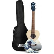 Luna Great Wave Tenor Ukulele - Great Wave Graphic