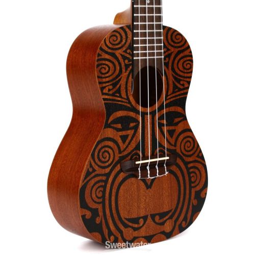  Luna Tribal Mahogany Concert Ukulele - Satin Natural