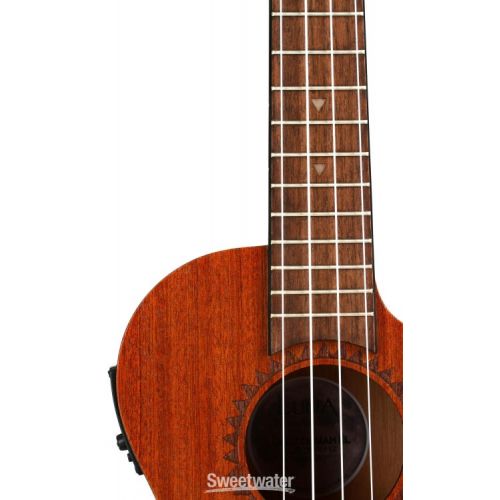  Luna Tattoo Mahogany Acoustic-electric Tenor Ukulele - Satin Natural