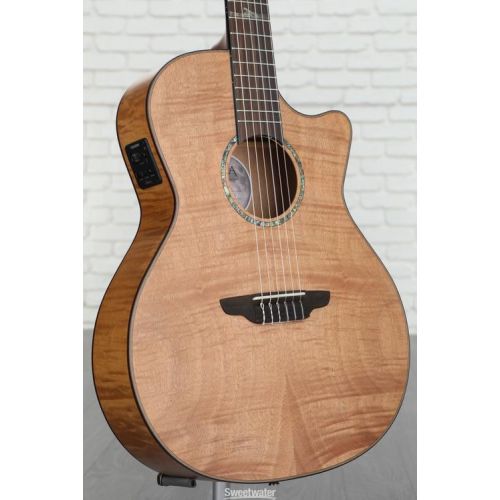  Luna High Tide Exotic Mahogany Nylon-string Acoustic-electric Guitar - Satin Natural