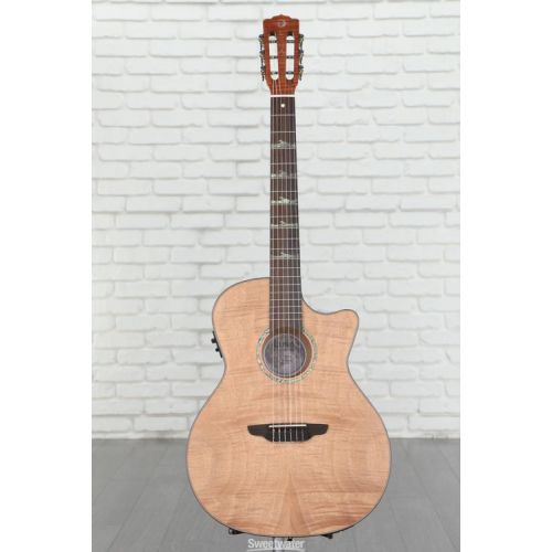  Luna High Tide Exotic Mahogany Nylon-string Acoustic-electric Guitar - Satin Natural