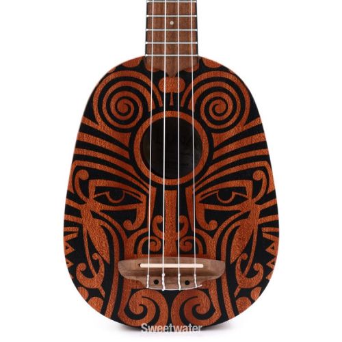  Luna Tribal Mahogany Pineapple Soprano Ukulele - Satin Natural