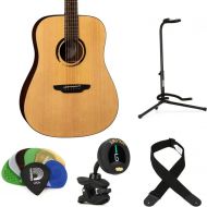 Luna Wabi Sabi Dreadnought Acoustic Guitar Essentials Bundle - Satin Natural