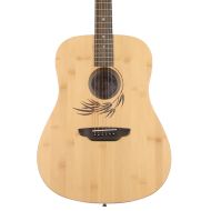 Luna Woodland Bamboo Dreadnought - Satin Natural