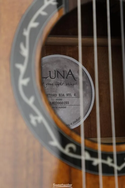  Luna Vineyard Koa Bevel Nylon Acoustic-electric Guitar - Natural Gloss
