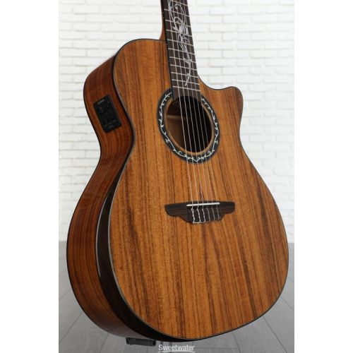  Luna Vineyard Koa Bevel Nylon Acoustic-electric Guitar - Natural Gloss