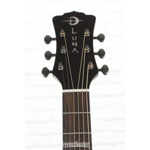  Luna Art Vintage Folk, Left-Handed Acoustic Guitar - Distressed Vintage Brownburst