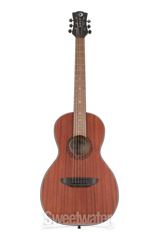  Luna Gypsy Parlor Mahogany Acoustic Guitar - Satin Natural