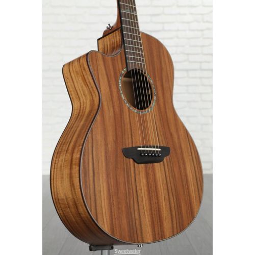  Luna High Tide Koa Grand Concert Left-Handed Acoustic-electric Guitar - Satin Natural