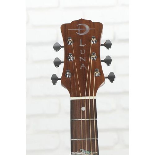  Luna High Tide Koa Grand Concert Left-Handed Acoustic-electric Guitar - Satin Natural