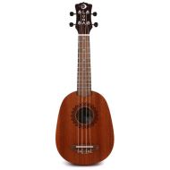 Luna Vintage Mahogany Pineapple Soprano Ukulele - Satin Natural