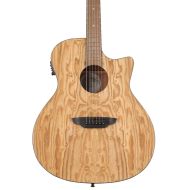 Luna Gypsy Quilted Ash Acoustic-electric Guitar - Gloss Natural