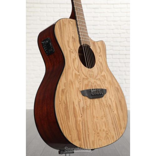  Luna Gypsy Quilted Ash Acoustic-electric Guitar - Gloss Natural