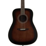 Luna Art Vintage Acoustic Guitar - Distressed Vintage Brownburst