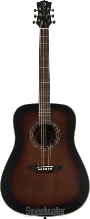  Luna Art Vintage Acoustic Guitar - Distressed Vintage Brownburst