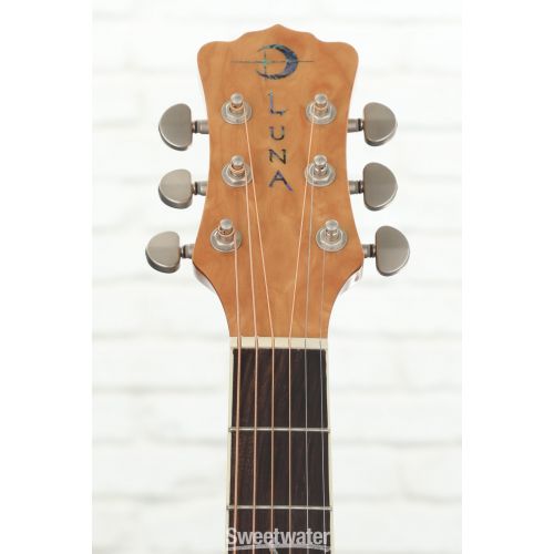  Luna Flora Rose Acoustic-electric Guitar - Gloss Natural Quilted Maple