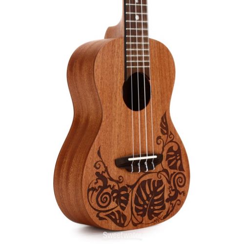  Luna Lizard Mahogany Concert Left-handed Ukulele - Satin Natural