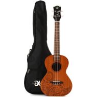 Luna Tattoo Mahogany Tenor Ukulele - Satin Natural