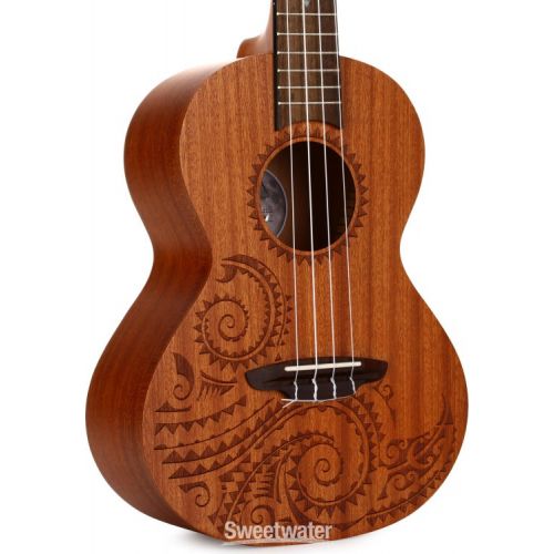  Luna Tattoo Mahogany Tenor Ukulele - Satin Natural