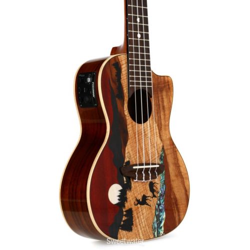  Luna Vista Deer Acoustic-electric Concert Ukulele - Gloss Natural