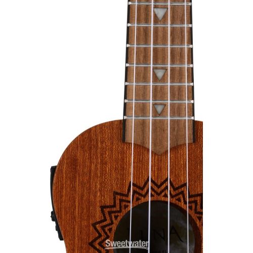  Luna Vintage Mahogany Soprano Ukulele A/E - Satin Natural