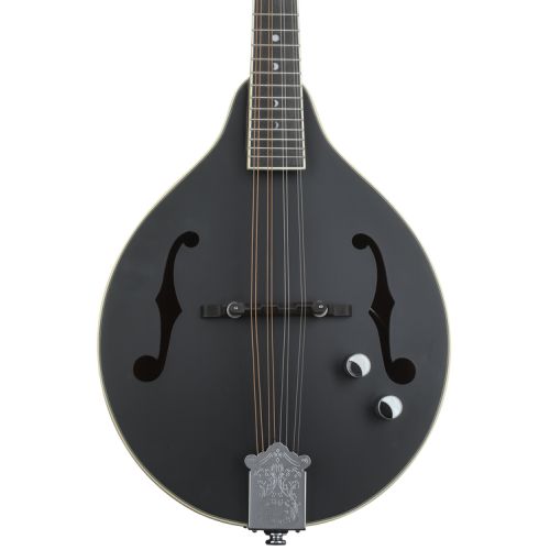  Luna Moonbird A-Style Acoustic-Electric Mandolin and Case - Black Satin