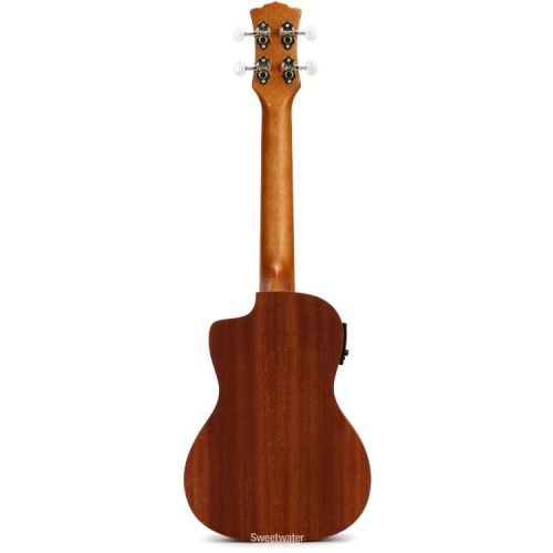  Luna Tribal Mahogany Concert Cutaway Ukulele A/E - Satin Natural