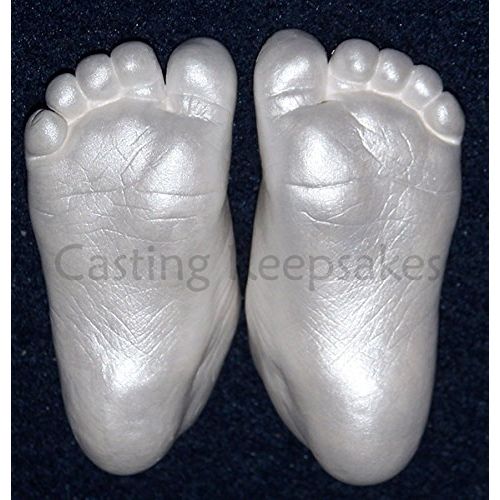  [아마존베스트]Luna Bean INFANT Plaster Statue Casting Keepsake Kit - Cast Baby Hand & Foot (0-9M) (Pearl)