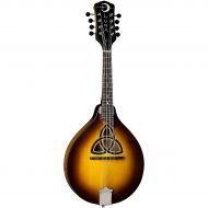 Luna Guitars},description:Strum away to your hearts content on this lovely A-Style mandolin with a Trinity rosette sound hole. Its solid spruce top sounds sweet from the first pluc
