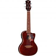 Luna Guitars},description:The Luna Guitars Flora Concert Ukulele is graced with hibiscus and plumeria inlays around the soundhole. Hibiscus is the national flower of Hawaii. Becaus