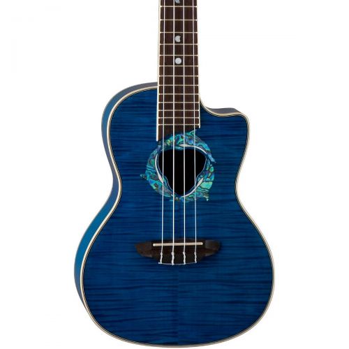  Luna Guitars},description:The Luna Guitars Dolphin Concert Ukulele boasts a trio of inlaid abalone and mother-of-pearl dolphins swiming around the soundhole. The background is tran