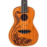 Luna Guitars},description:The delicate etched seahorse symbolizes creativity, imagination, good luck, fatherhood, vigilance, grace and confidence. The pearl on the same uke symboli