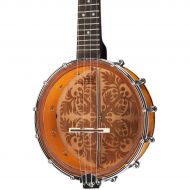 Luna Guitars},description:The Luna Banjolele 8 Ukulele brings banjo punch to the ukulele party. It features some inspired etchings on its mahogany back. The mahogany neck has a smo