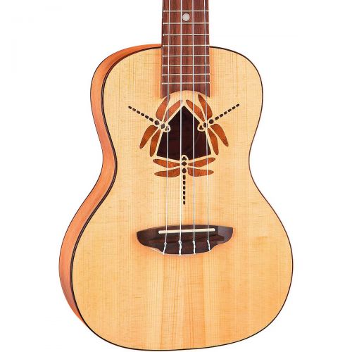  Luna Guitars},description:Let your imagination fly free with this eye-catching 23 concert uke. A fanciful trio of inlaid spalt dragonflies gather around the soundhole on this solid