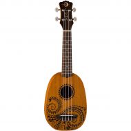 Luna Guitars},description:The Luna Guitars Pineapple Soprano Ukulele resonates with warm tone from a mahogany body, and gets its design from traditional Hawaiian body ornamentation