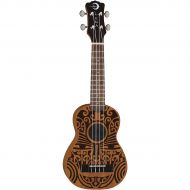 Luna Guitars},description:Lunas Tribal line of mahogany ukuleles combine the best of traditional profiles and wood selection with Hawaiian body ornamentation, entwined guardian spi