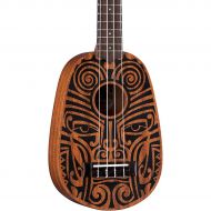 Luna Guitars},description:Lunas mahogany ukuleles combine the best of traditional profiles and wood selection with Hawaiian body ornamentation, entwined guardian spirits, and conte