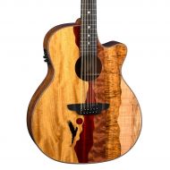 Luna Guitars},description:This comfortable, concert size guitar was specifically built for acoustic use (no pre-amp) and delivers a full sound and tonal quality commonly found on f