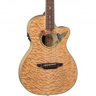 Luna Guitars},description:Luna Guitars iridescent Hummingbird hovers at the soundhole drawing nectar from a pink abalone flower. Its petite parlor size body includes a Fishman prea