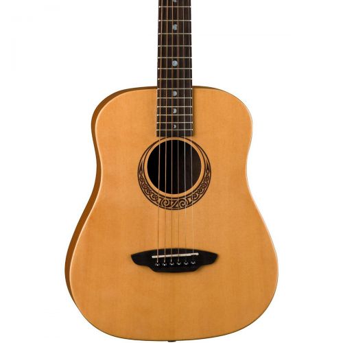  Luna Guitars},description:The Luna Muse guitar from the Safari Series is a 34 dreadnought travel acoustic that features a select spruce top and mahogany back and sides. The travel