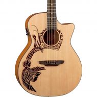 Luna Guitars},description:A symbol of rebirth, the phoenix represents beauty, power, vision and inspiration. The triumphant spirit of the phoenix is perfectly captured in Lunas Pho