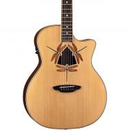 Luna Guitars Oracle Dragonfly Grand Concert Cutaway Acoustic-Electric Guitar