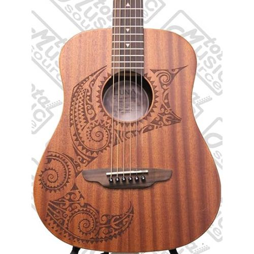  Luna Safari Series Tattoo Travel-Size Dreadnought Acoustic Guitar